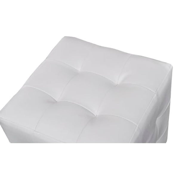 Weiße Würfelhocker, 2er-Set