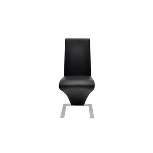 vidaXL Dining Chairs 2 pcs Black Faux Leather