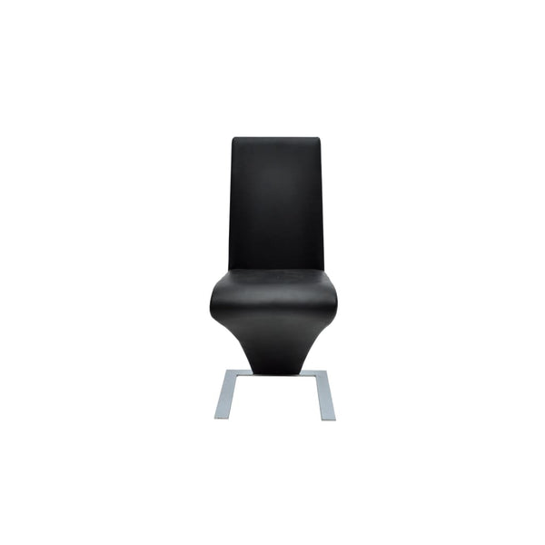 vidaXL Dining Chairs 2 pcs Black Faux Leather