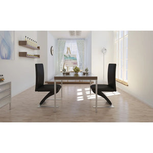 vidaXL Dining Chairs 2 pcs Black Faux Leather