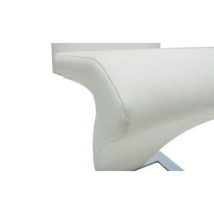 vidaXL Dining Chairs 2 pcs White Faux Leather