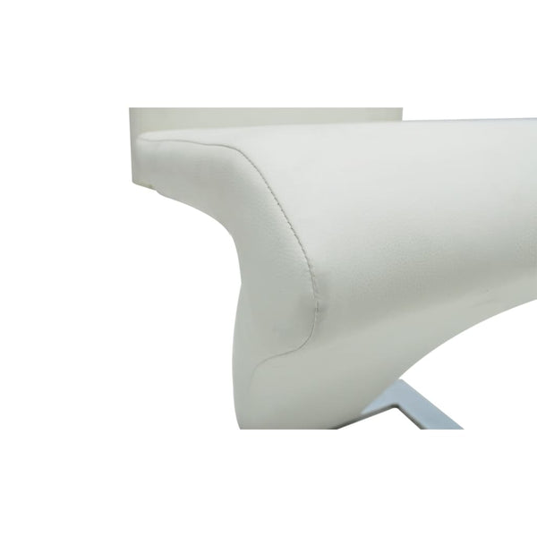 vidaXL Dining Chairs 2 pcs White Faux Leather