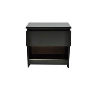 vidaXL Bedside Cabinets 2 pcs with 1 Drawer Black
