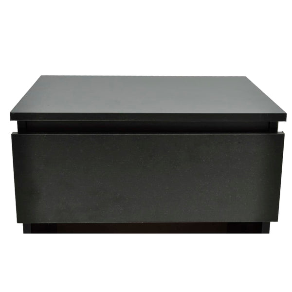 vidaXL Bedside Cabinets 2 pcs with 1 Drawer Black