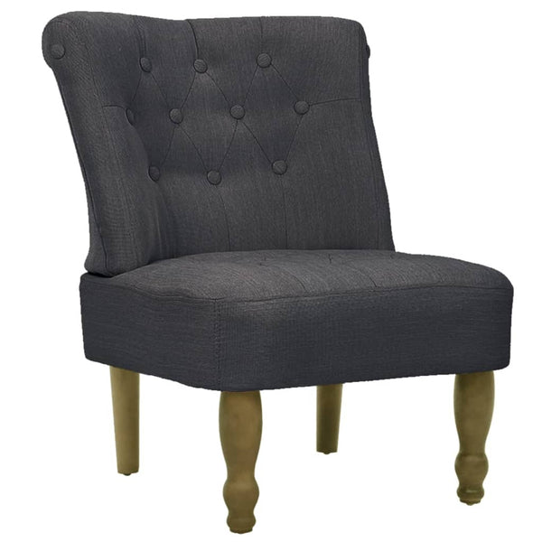 vidaXL French Chair Grey Fabric