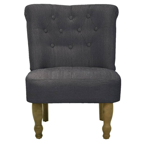 vidaXL French Chair Grey Fabric