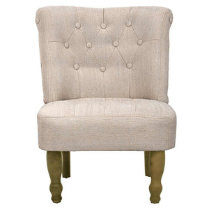 vidaXL French Chairs 2 pcs. Cream Fabric