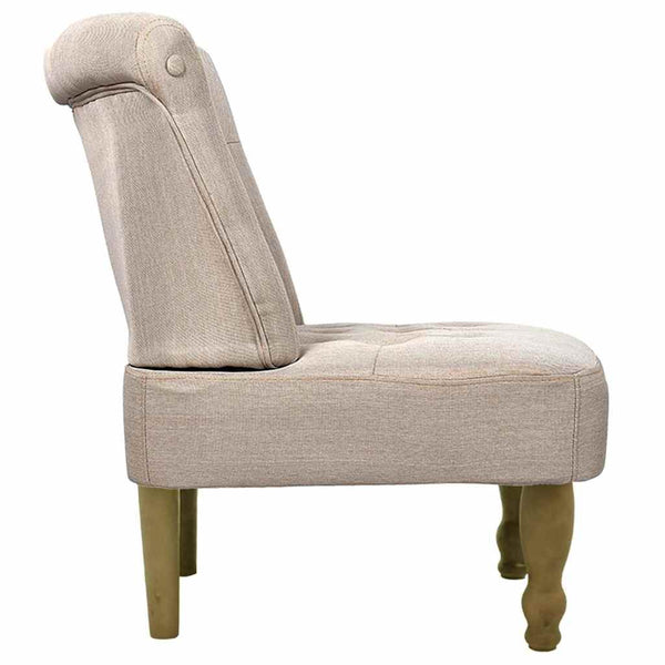 vidaXL French Chairs 2 pcs. Cream Fabric