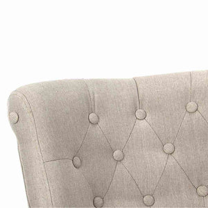 vidaXL French Chairs 2 pcs. Cream Fabric
