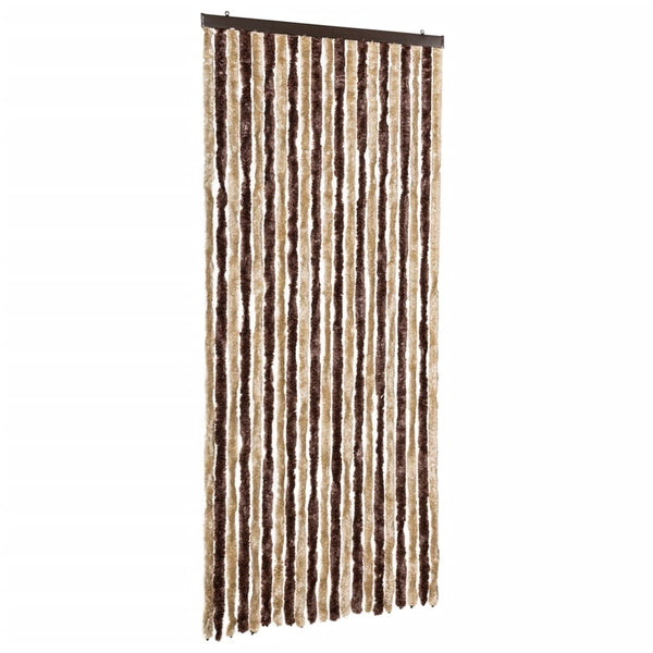 vidaXL Insect Screen Curtain Beige and Light Brown 90x220 cm Chenille