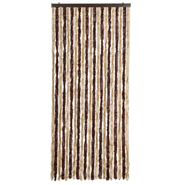 vidaXL Insect Screen Curtain Beige and Light Brown 90x220 cm Chenille