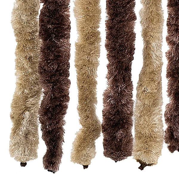 vidaXL Insect Screen Curtain Beige and Light Brown 90x220 cm Chenille