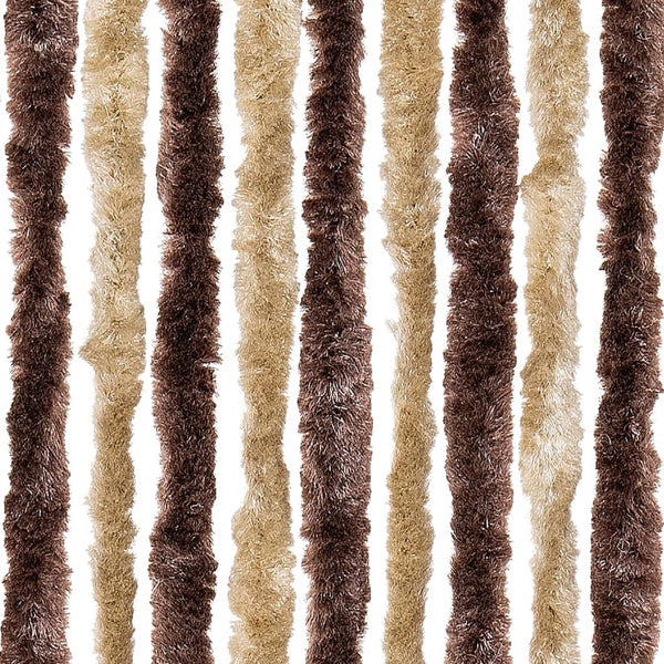 vidaXL Insect Screen Curtain Beige and Light Brown 90x220 cm Chenille