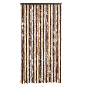vidaXL Insect Screen Curtain Beige and Light Brown 100x220 cm Chenille