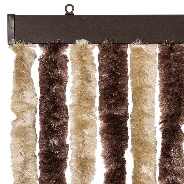 vidaXL Insect Screen Curtain Beige and Light Brown 100x220 cm Chenille