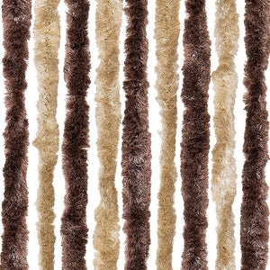 vidaXL Insect Screen Curtain Beige and Light Brown 100x220 cm Chenille