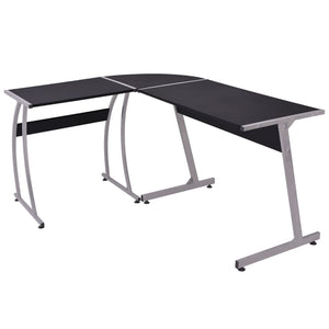 vidaXL L-Shaped Corner Desk Black