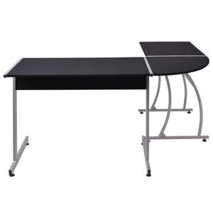 vidaXL L-Shaped Corner Desk Black