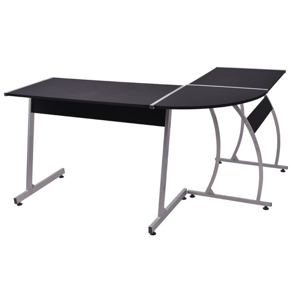vidaXL L-Shaped Corner Desk Black