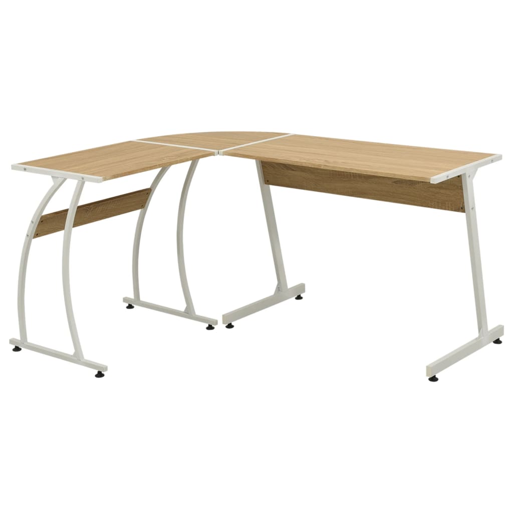 vidaXL L-Shaped Corner Desk Oak