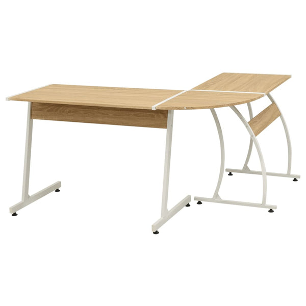 vidaXL L-Shaped Corner Desk Oak