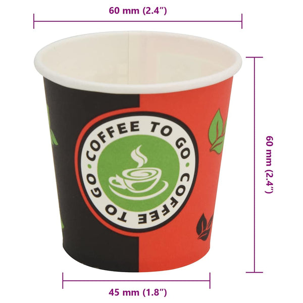 vidaXL 1000 pcs. Disposable Paper Coffee Cups 120 ml (4 oz)