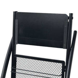 30098 vidaXL Magazine Rack 40 x 32 x 131 cm Black A4