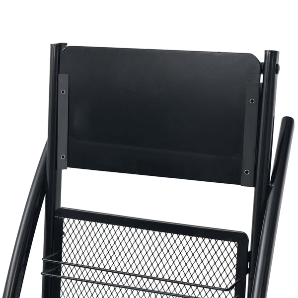30098 vidaXL Magazine Rack 40 x 32 x 131 cm Black A4