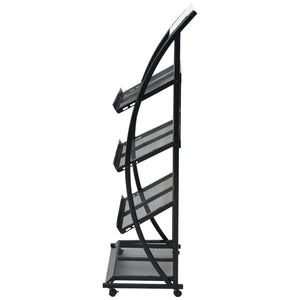 vidaXL Magazine Rack 47 x 40 x 134 cm Black and White A4