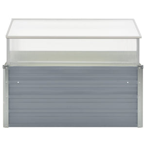 vidaXL Greenhouse Grey Galvanised Steel 100x100x85 cm