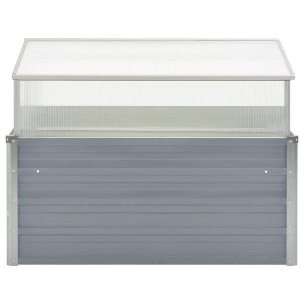 vidaXL Greenhouse Grey Galvanised Steel 100x100x85 cm