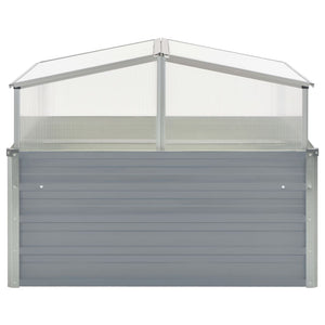 vidaXL Greenhouse Grey Galvanised Steel 100x100x85 cm