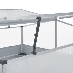 vidaXL Greenhouse Grey Galvanised Steel 100x100x85 cm
