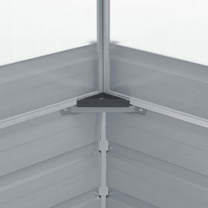 vidaXL Greenhouse Grey Galvanised Steel 100x100x85 cm