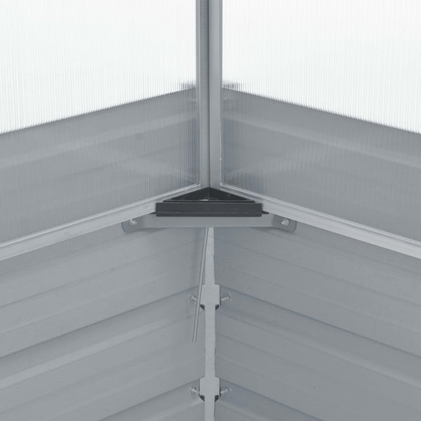 vidaXL Greenhouse Grey Galvanised Steel 100x100x85 cm
