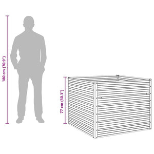 vidaXL Raised Garden Bed 100 x 100 x 77 cm Galvanized Steel Grey