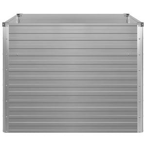 vidaXL Raised Garden Bed 100 x 100 x 77 cm Galvanized Steel Grey