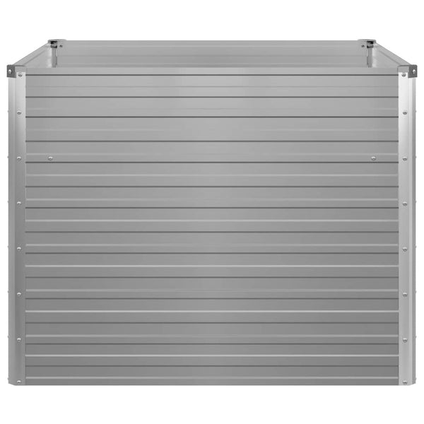 vidaXL Raised Garden Bed 100 x 100 x 77 cm Galvanized Steel Grey