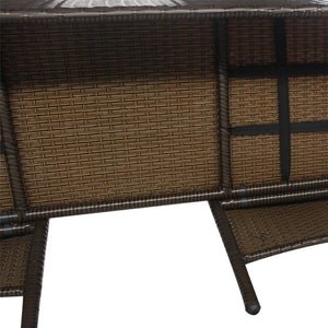 2-Sitzer Gartensofa mit Tisch, Braun