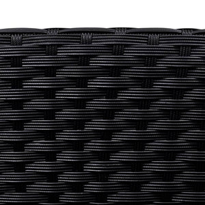 Schwarze Poly Rattan Sonnenliege