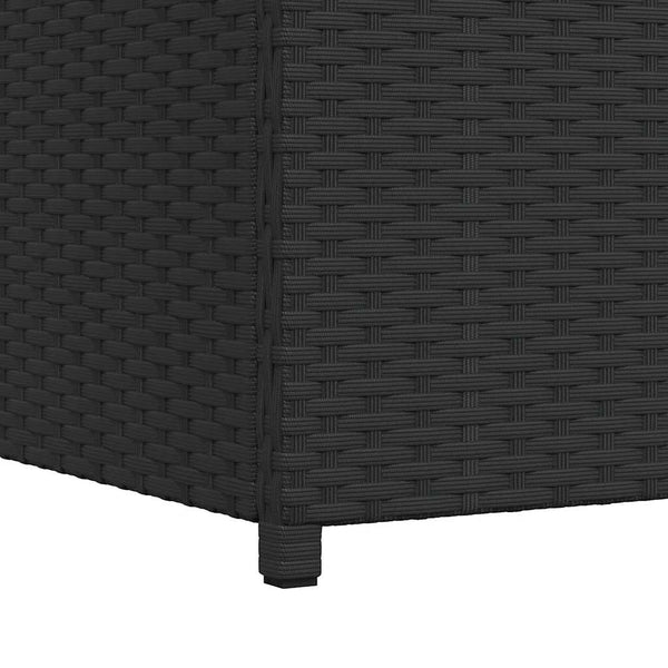Garten Auflagenbox Schwarz 120 cm Poly Rattan