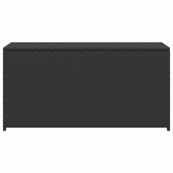 Garten Auflagenbox Schwarz 120 cm Poly Rattan