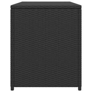 Garten Auflagenbox Schwarz 120 cm Poly Rattan