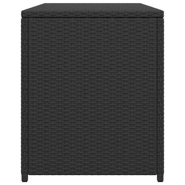 Garten Auflagenbox Schwarz 120 cm Poly Rattan