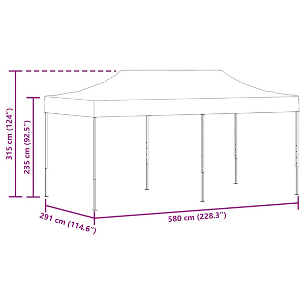 Faltzelt Pop-Up 3x6 m Blau