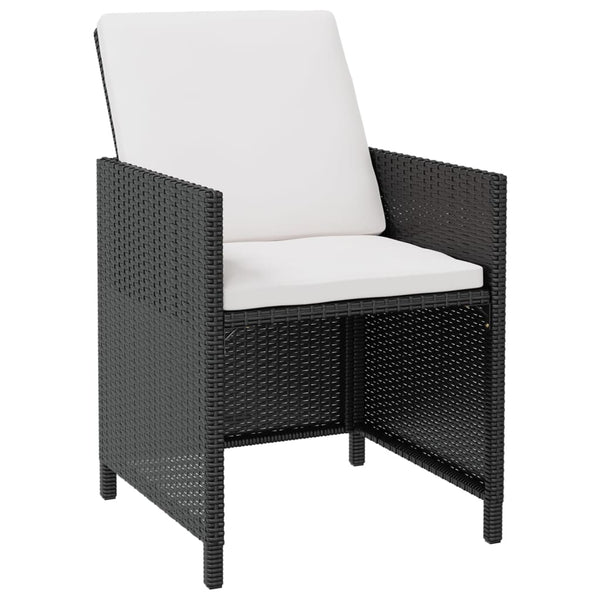 vidaXL 13-piece Garden Dining Set Poly Rattan Acacia Wood Black