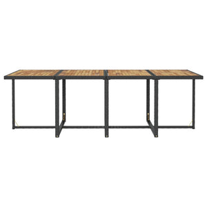 vidaXL 13-piece Garden Dining Set Poly Rattan Acacia Wood Black