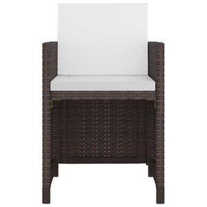 13-teilige Garten Essgruppe Poly Rattan Braun