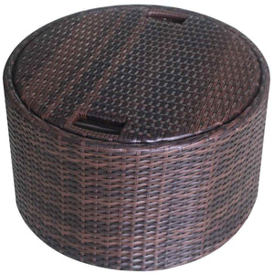 vidaXL Garden Daybeds with Cushions Brown Poly Rattan