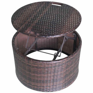 vidaXL Garden Daybeds with Cushions Brown Poly Rattan